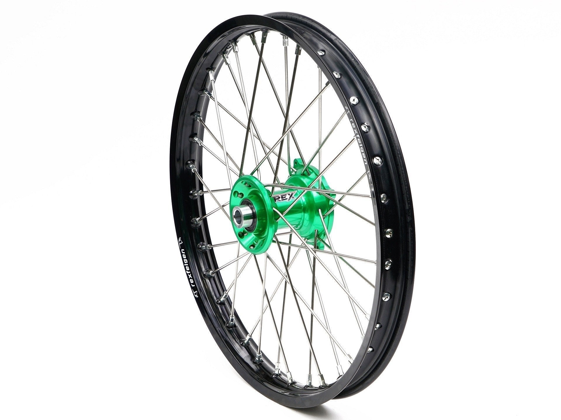 REX Rad 21x1.60 vorne passend für Kawasaki 20MM schwarz-grün