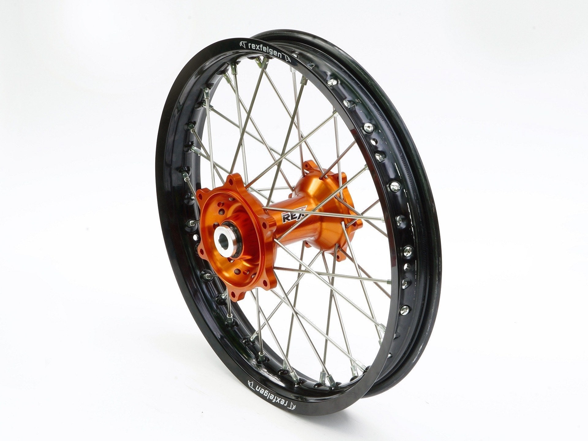 REX Rad 18x2.15 passend für KTM / Husqvarna / GasGas 25MM schwarz-orange