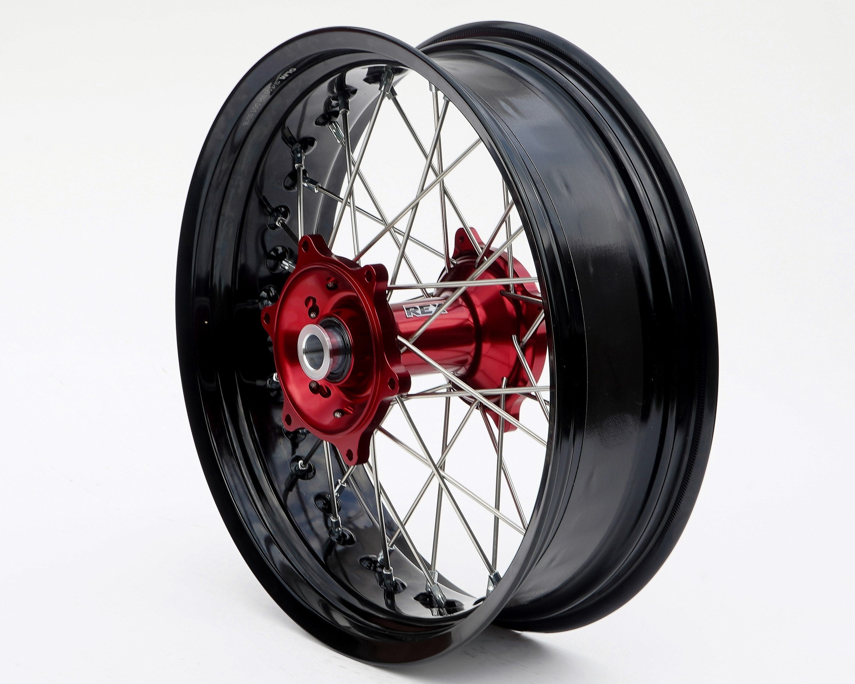 REX Rad 17x4.50 passend für Yamaha / Fantic 25MM schwarz-rot